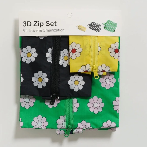 BAGGU Bags Nwt Baggu Daisy 3d Zip Set Poshmark